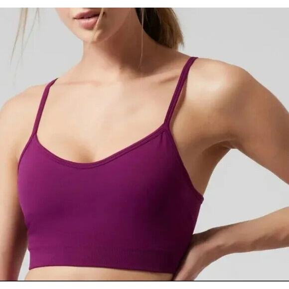 NWT Athleta Renew Bra D/DD Exotic Fushia Purple Size Small MSRP $49 Yoga Pilates - Picture 2 of 8